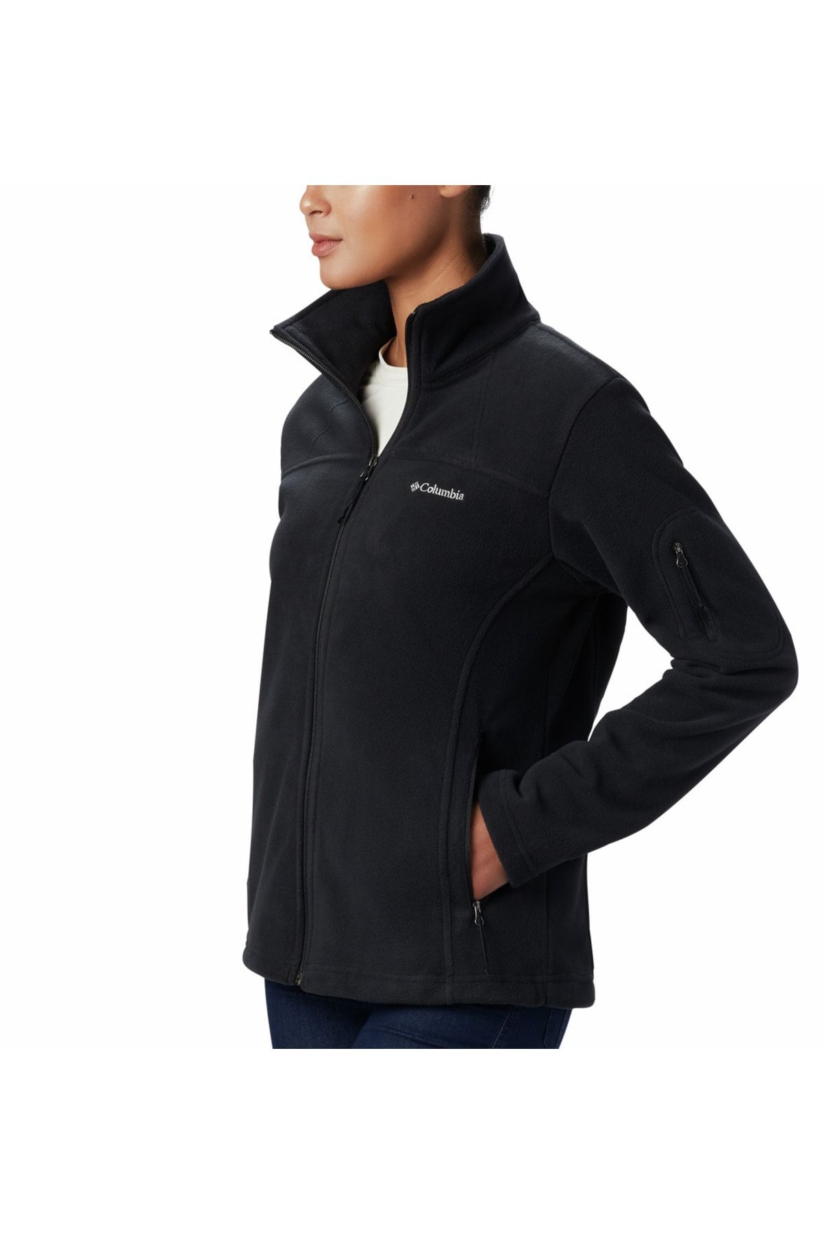 Women's black shop columbia fleece jacket