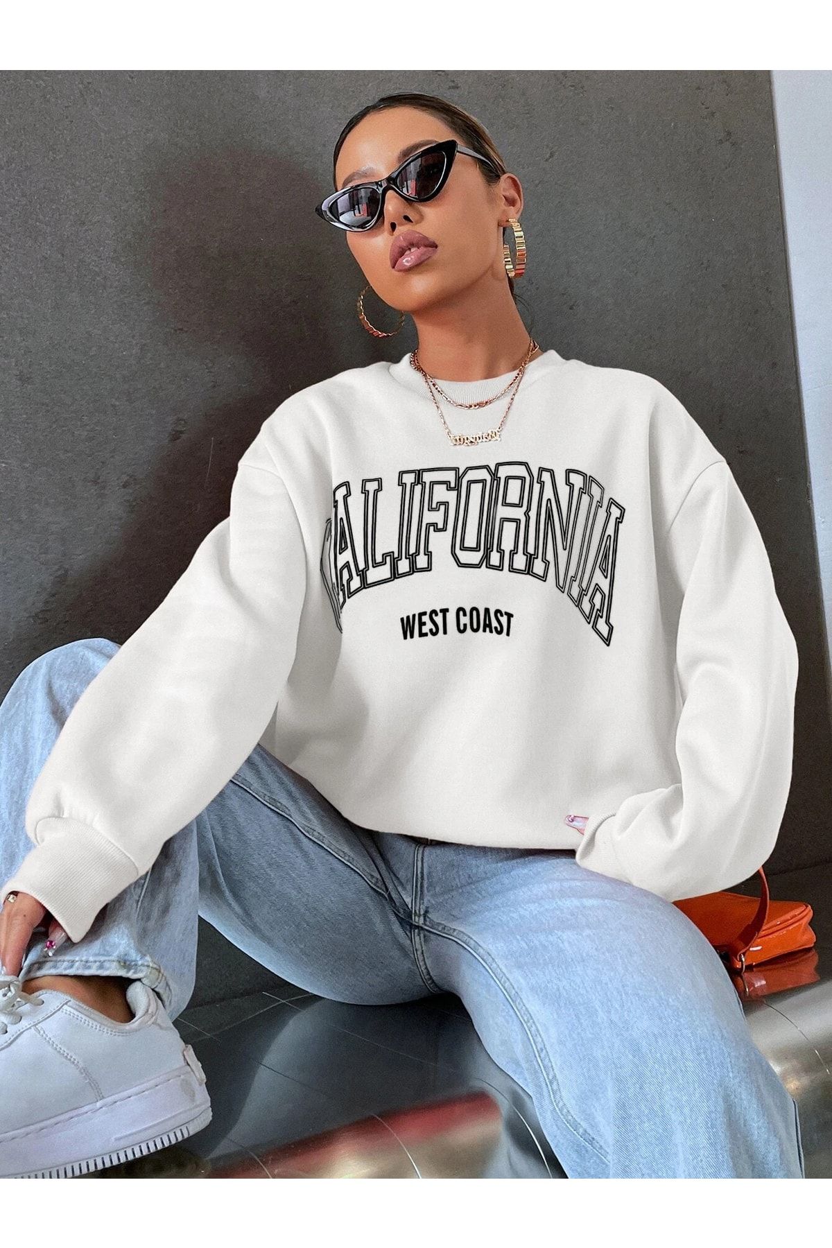 Ribbed crew neck cheap sweatshirt