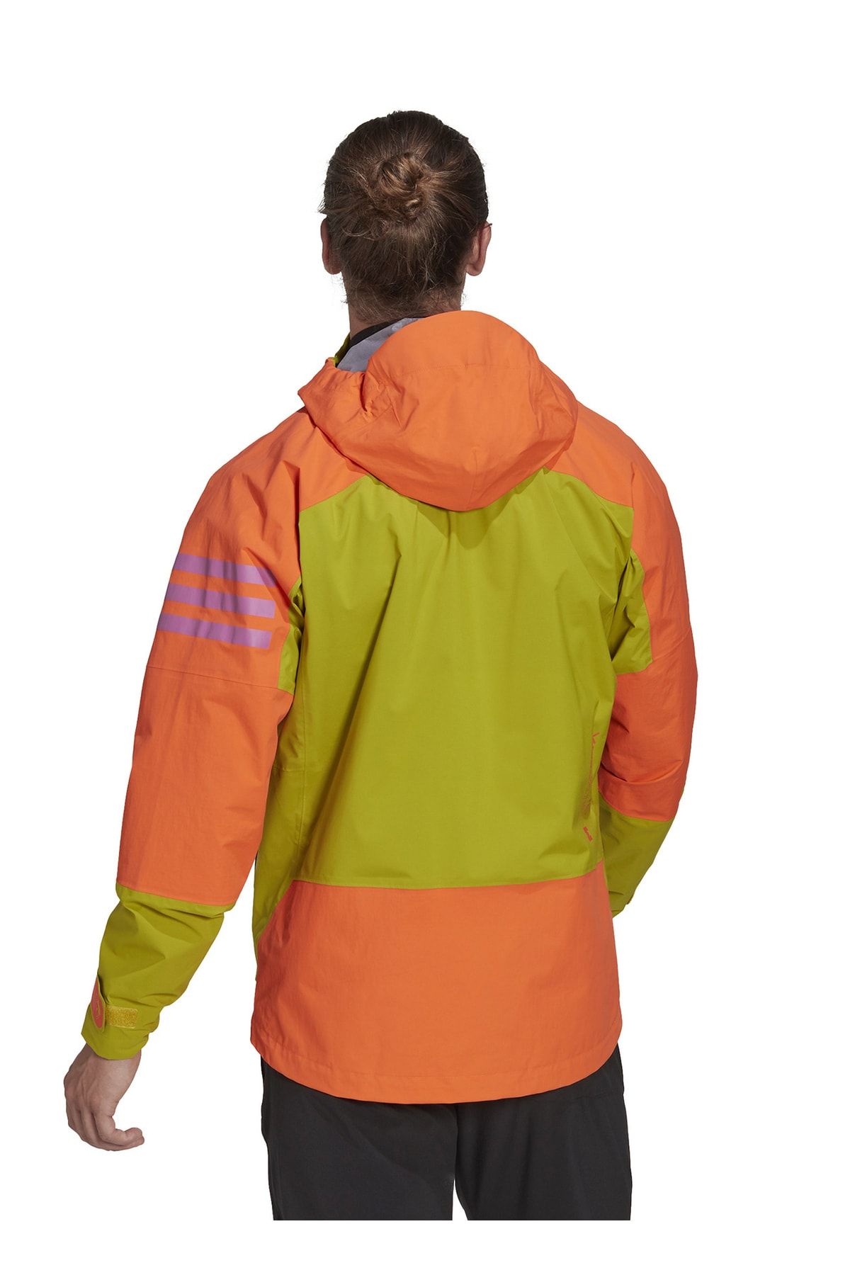 adidas Coat S Oil Green Orange Trendyol