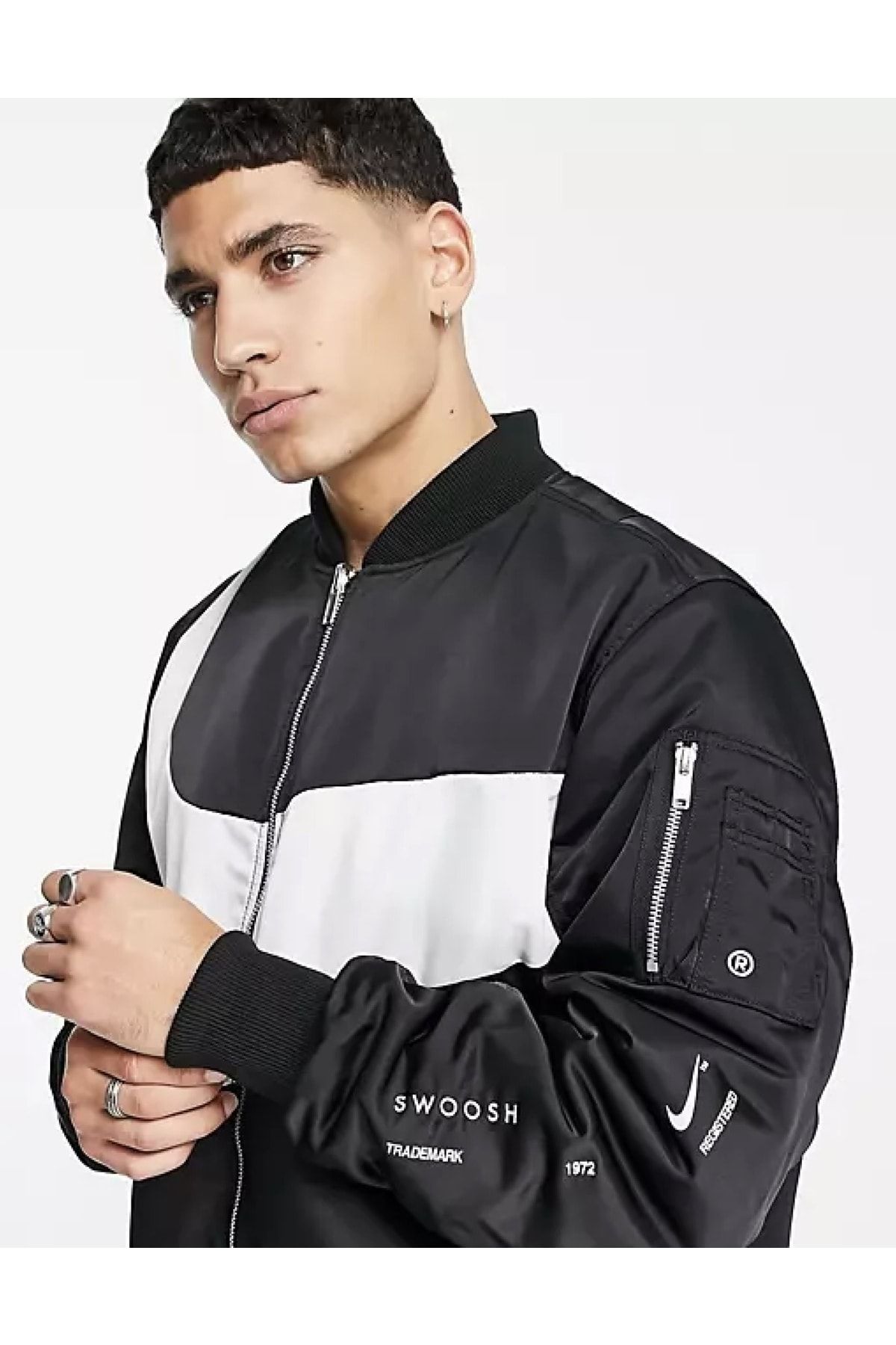 Nike bomber outlet jacket mens black