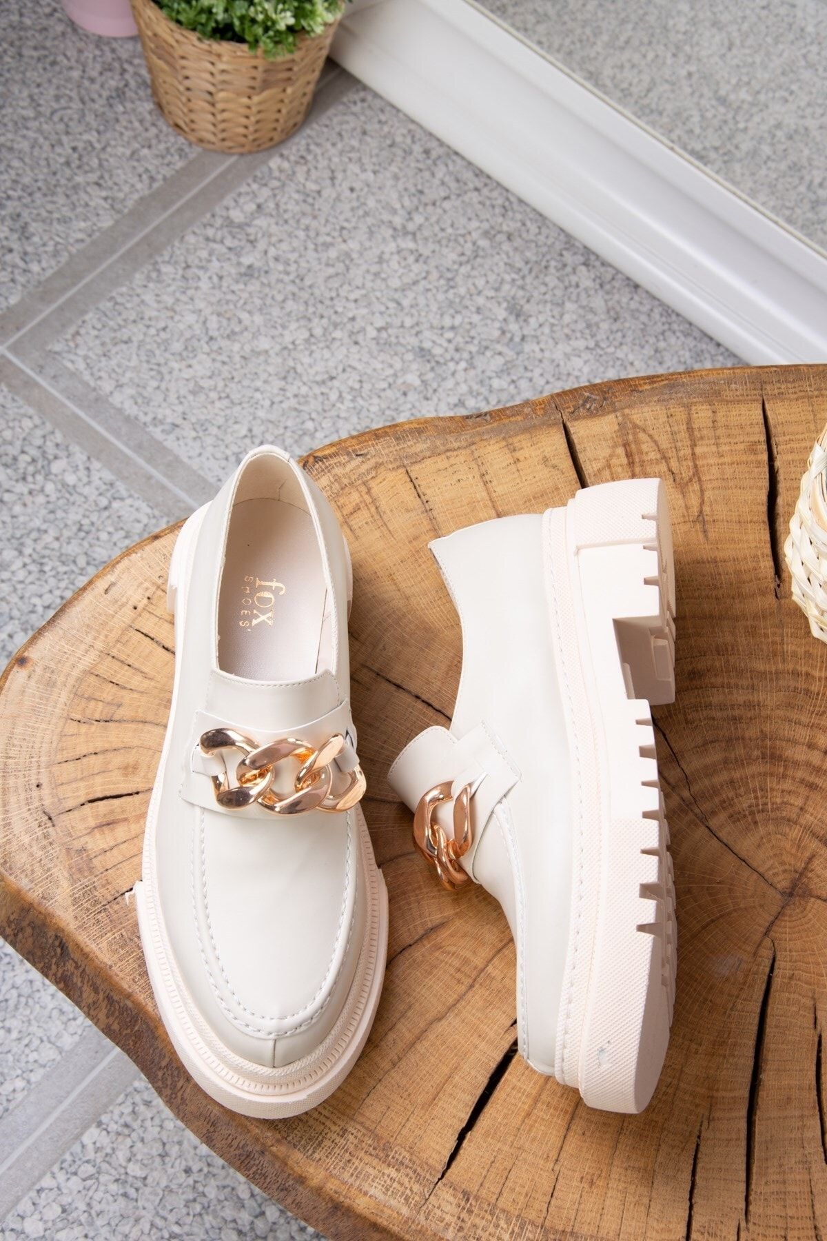 Fox Shoes Beige Thick Soled Women s Casual Shoes K294760009