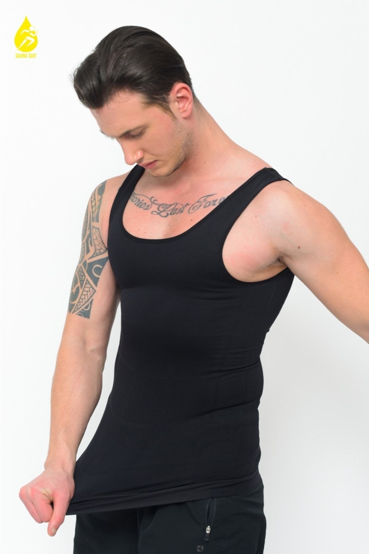 SAUNA SUIT Body Shaper Firming Slimming Premium Sports Black