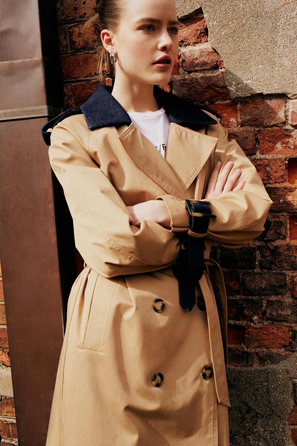 Defacto Sorbe X Oversize Belted Trench Coat Trendyol