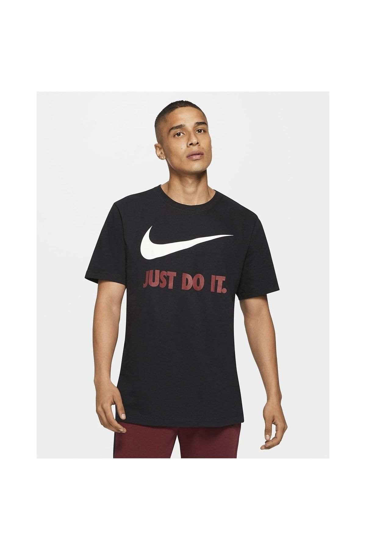 Nike Bv0623 010 T shirt Sportswear Swoosh 100 Cotton Men s T Shirt