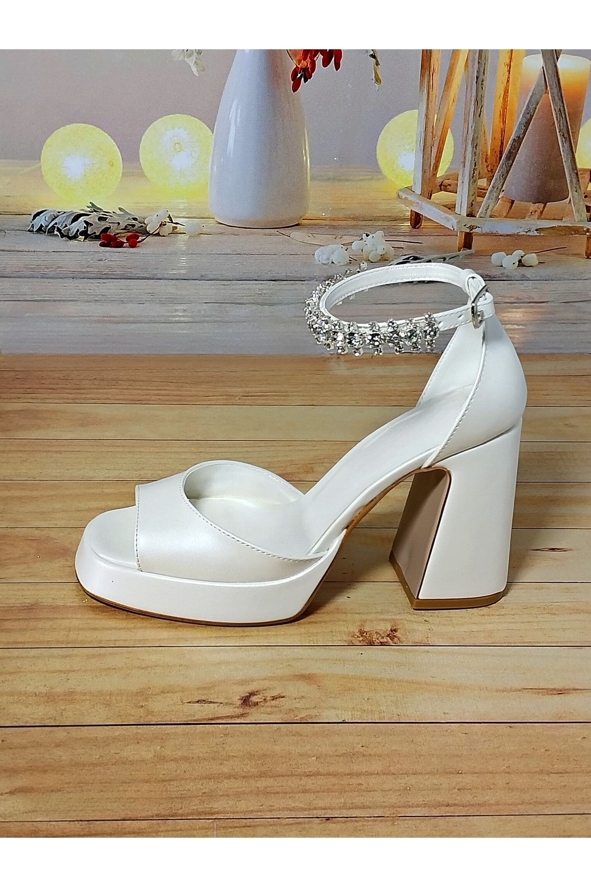 White platform shop bridal shoes