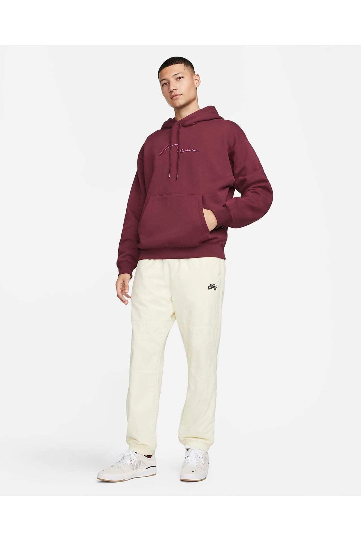 Nike sb hoodie burgundy clearance