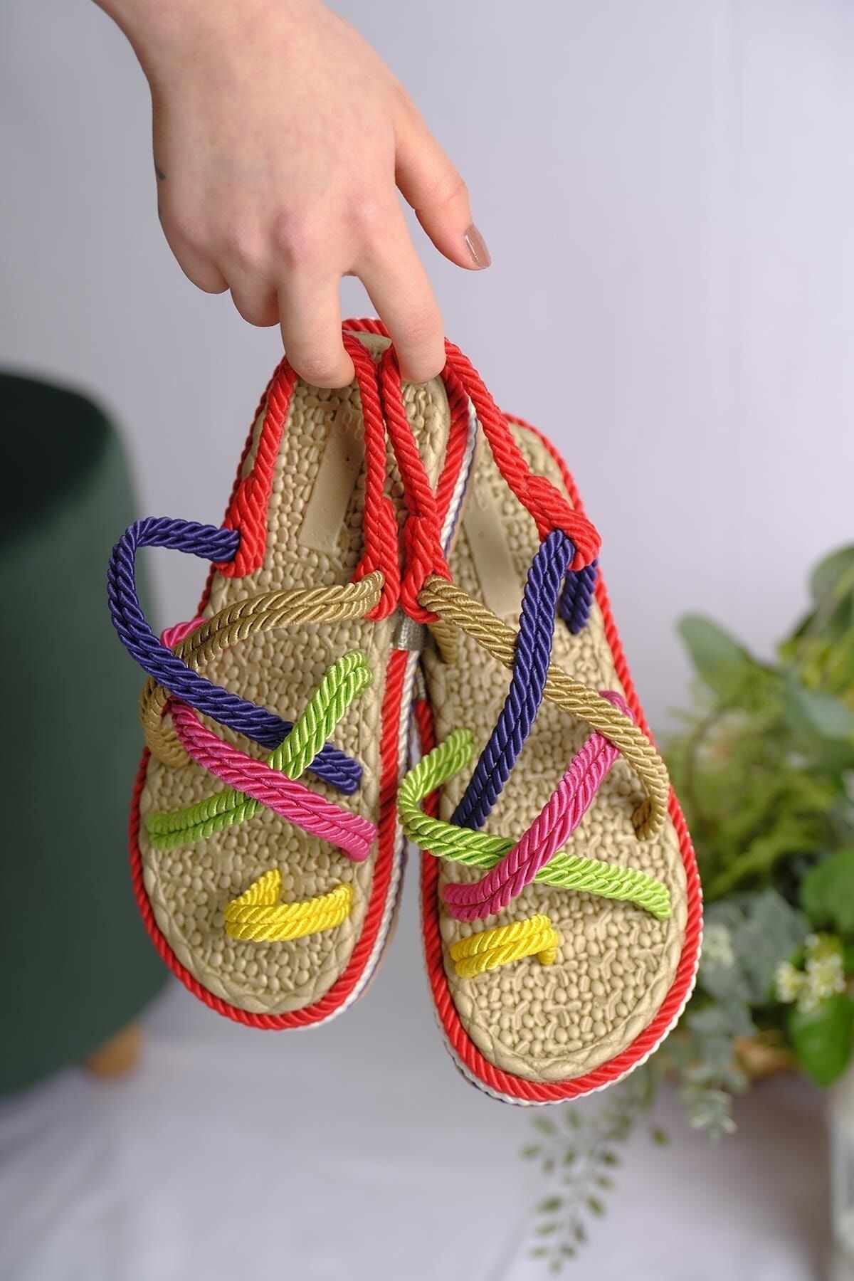 Zerenyus Sandals Multicolor Flat Trendyol