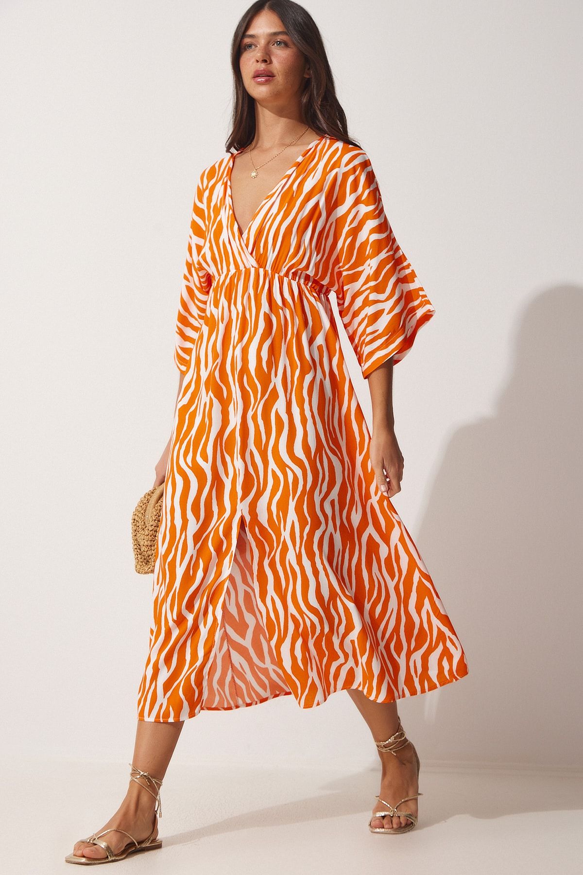 Deep best sale orange dress