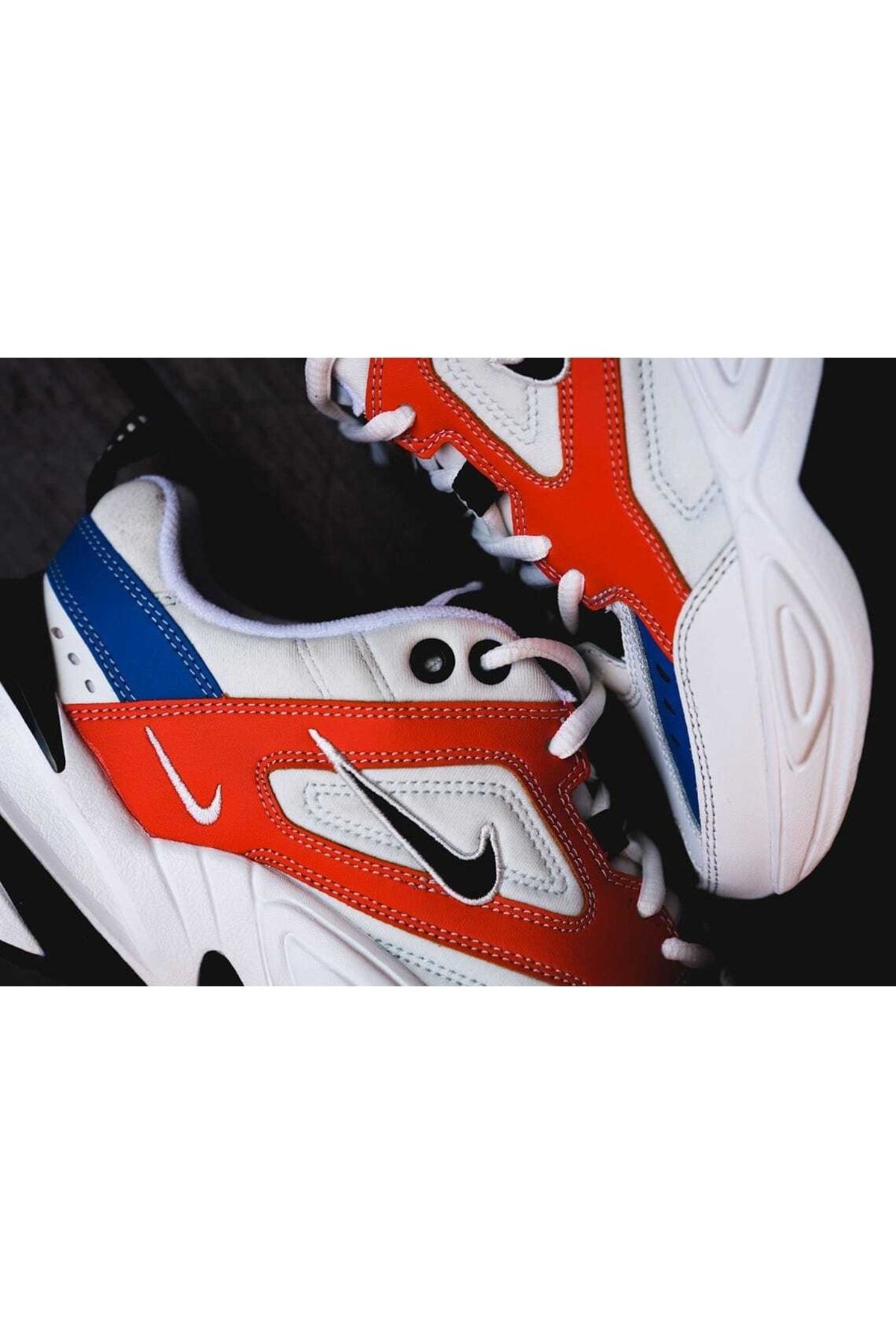 Nike tekno on sale white black orange