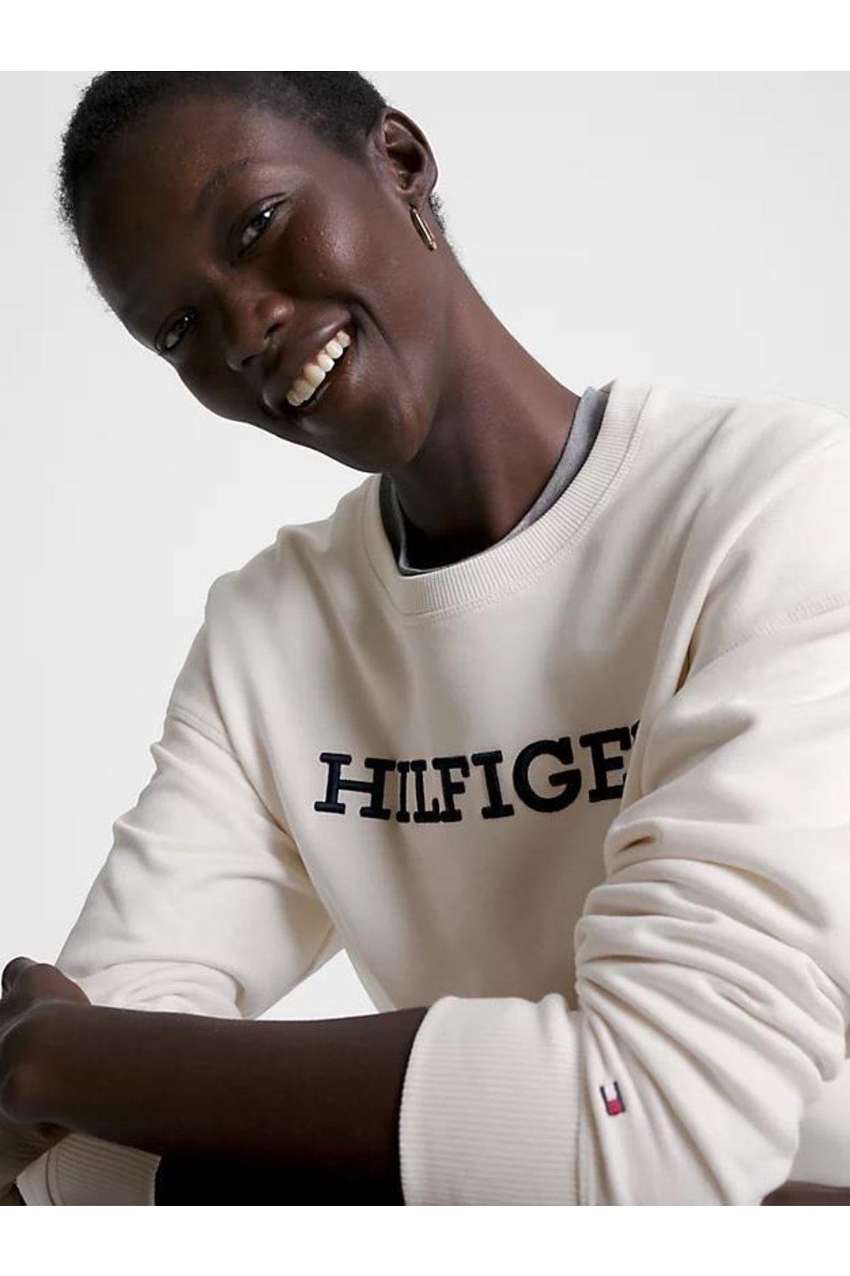 Tommy sales sweatshirt white