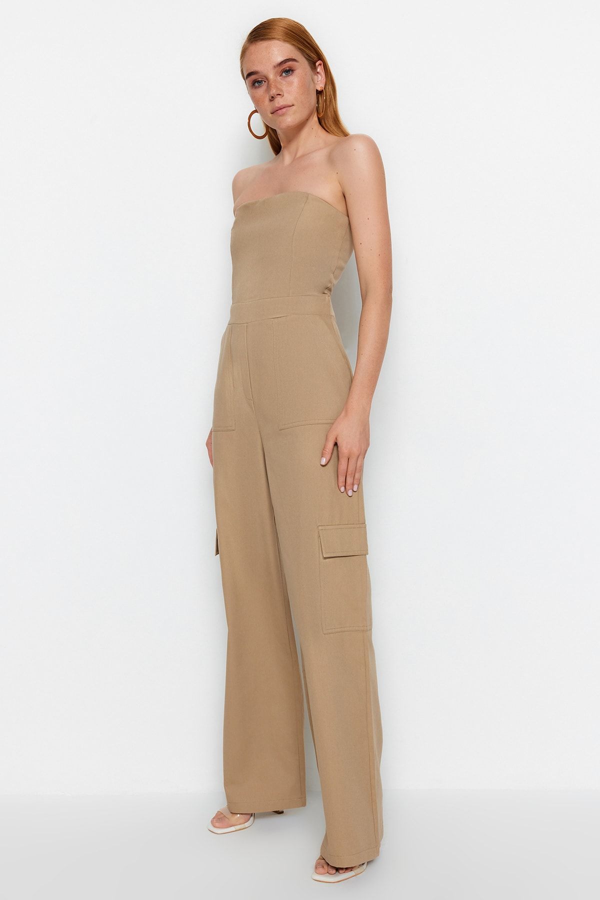 Strapless long jumpsuit best sale