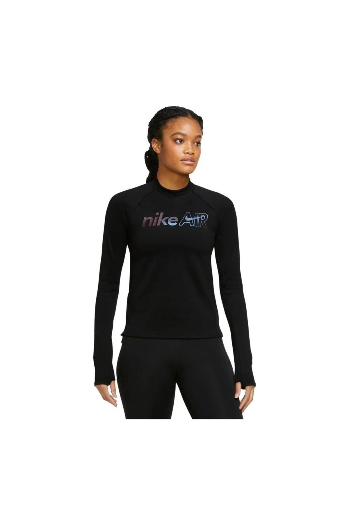 Nike black long sleeve shirt womens hot sale