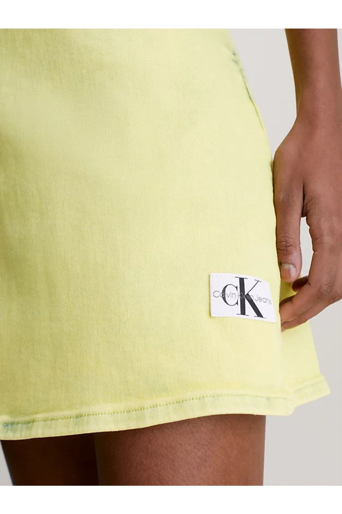 Calvin Klein Dress Yellow Short Trendyol