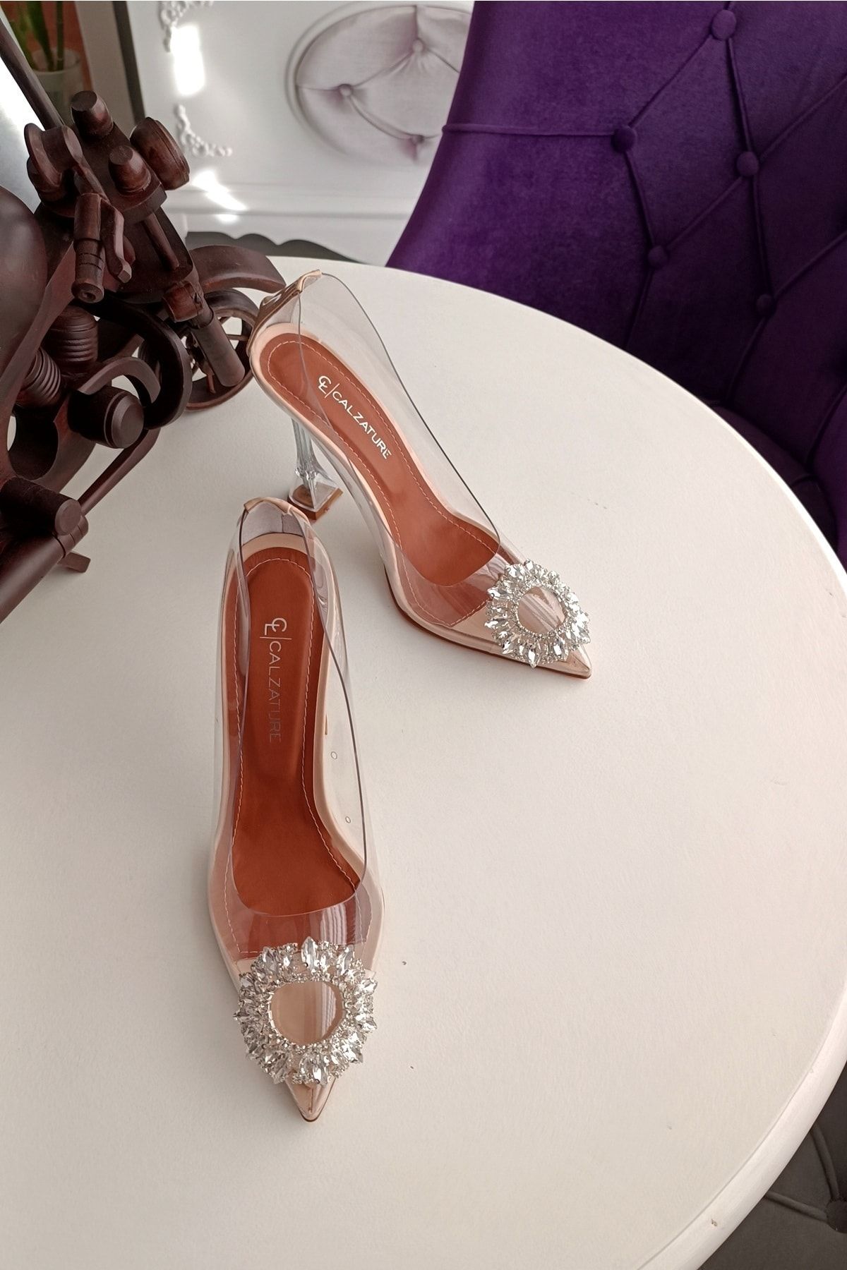 Transparent top shoes zara