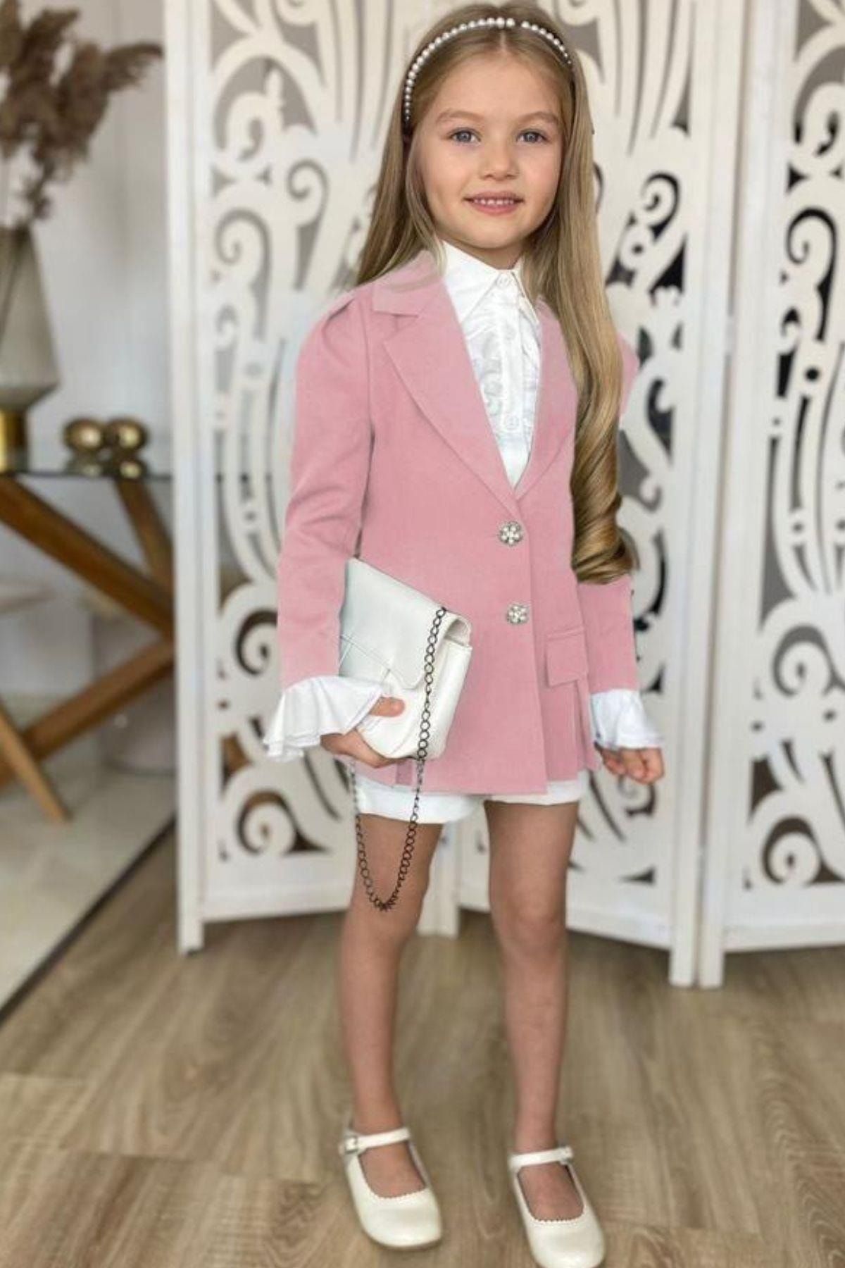 Pink blazer shorts store