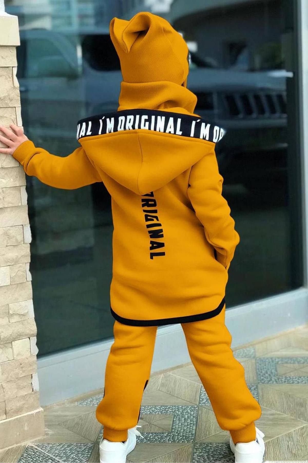 Yellow shop tracksuit set