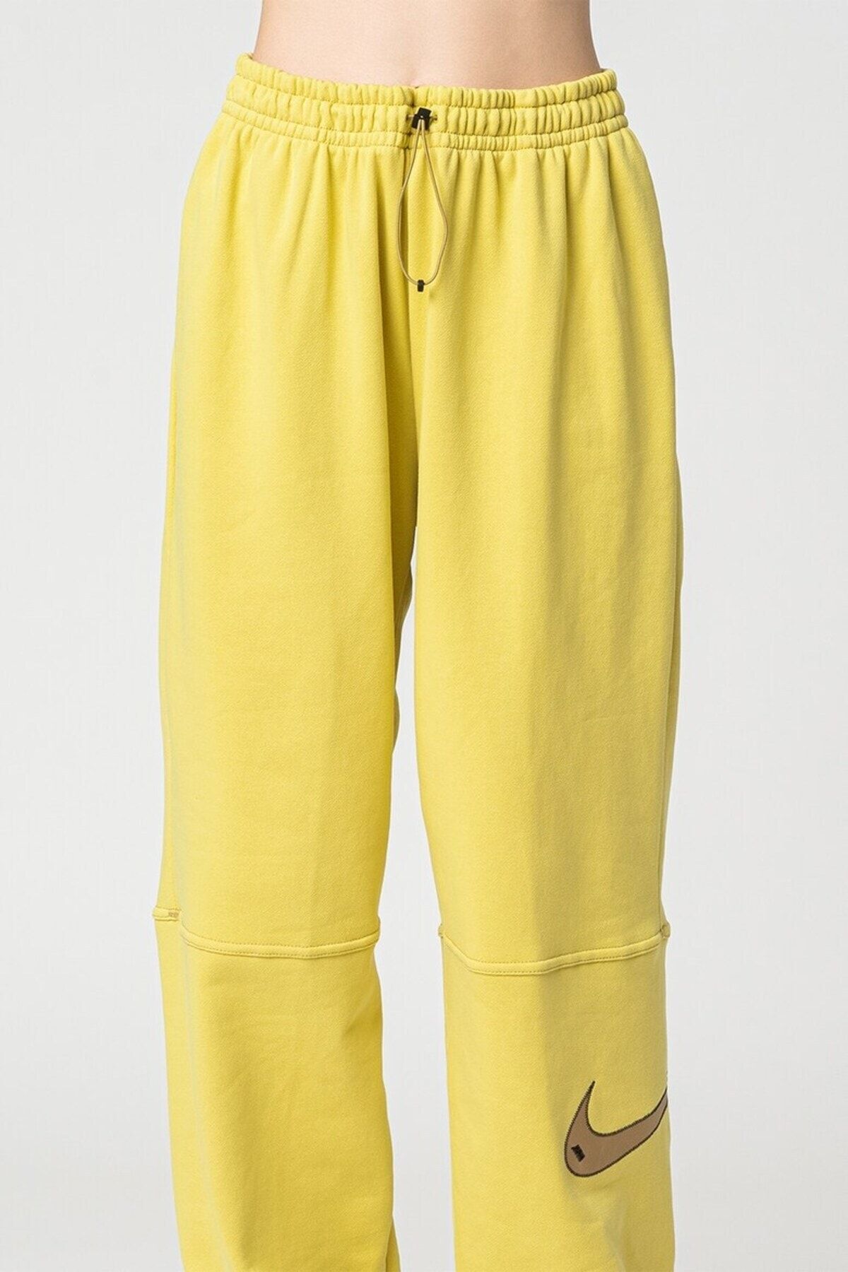 Nike Sports Sweatpants Yellow Normal Waist Trendyol