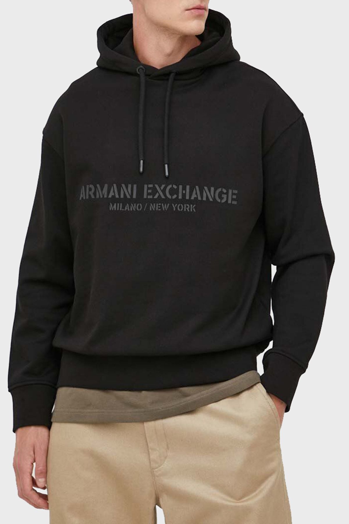 Armani Exchange Logo Cotton Hooded Regular Fit Sweat Men s SWEAT