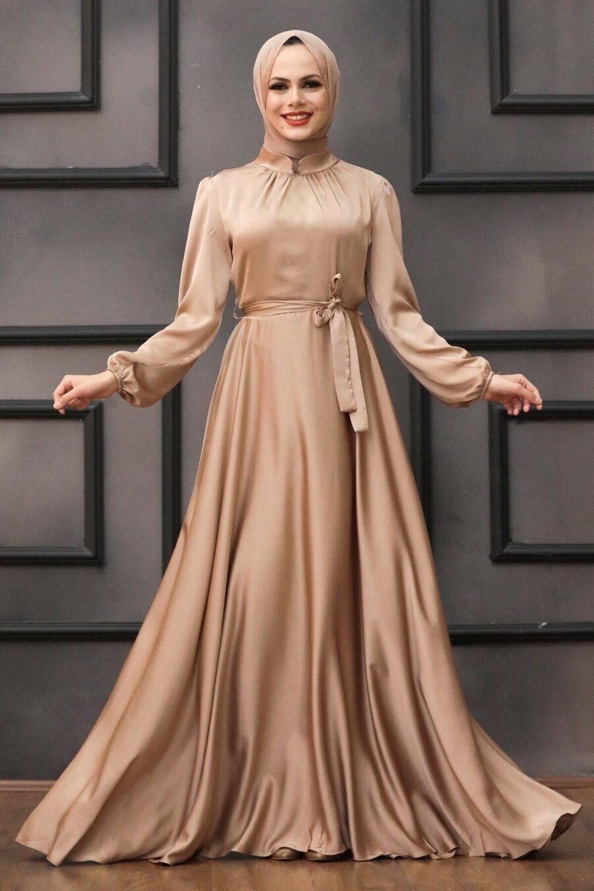 Neva Style Evening Dress Brown 160 Trendyol