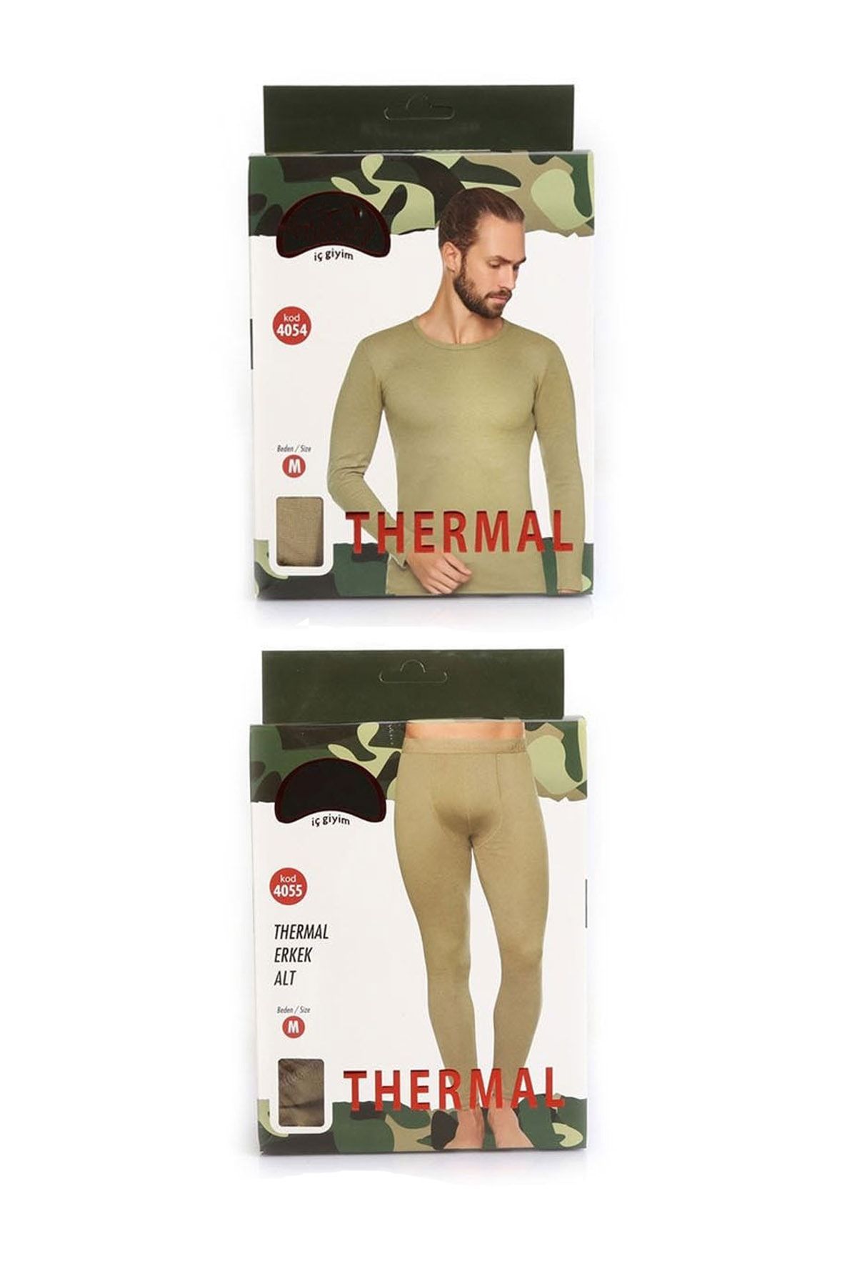 Asker Kolisi Thermal Underwear Set with Top and Bottom Box Nano