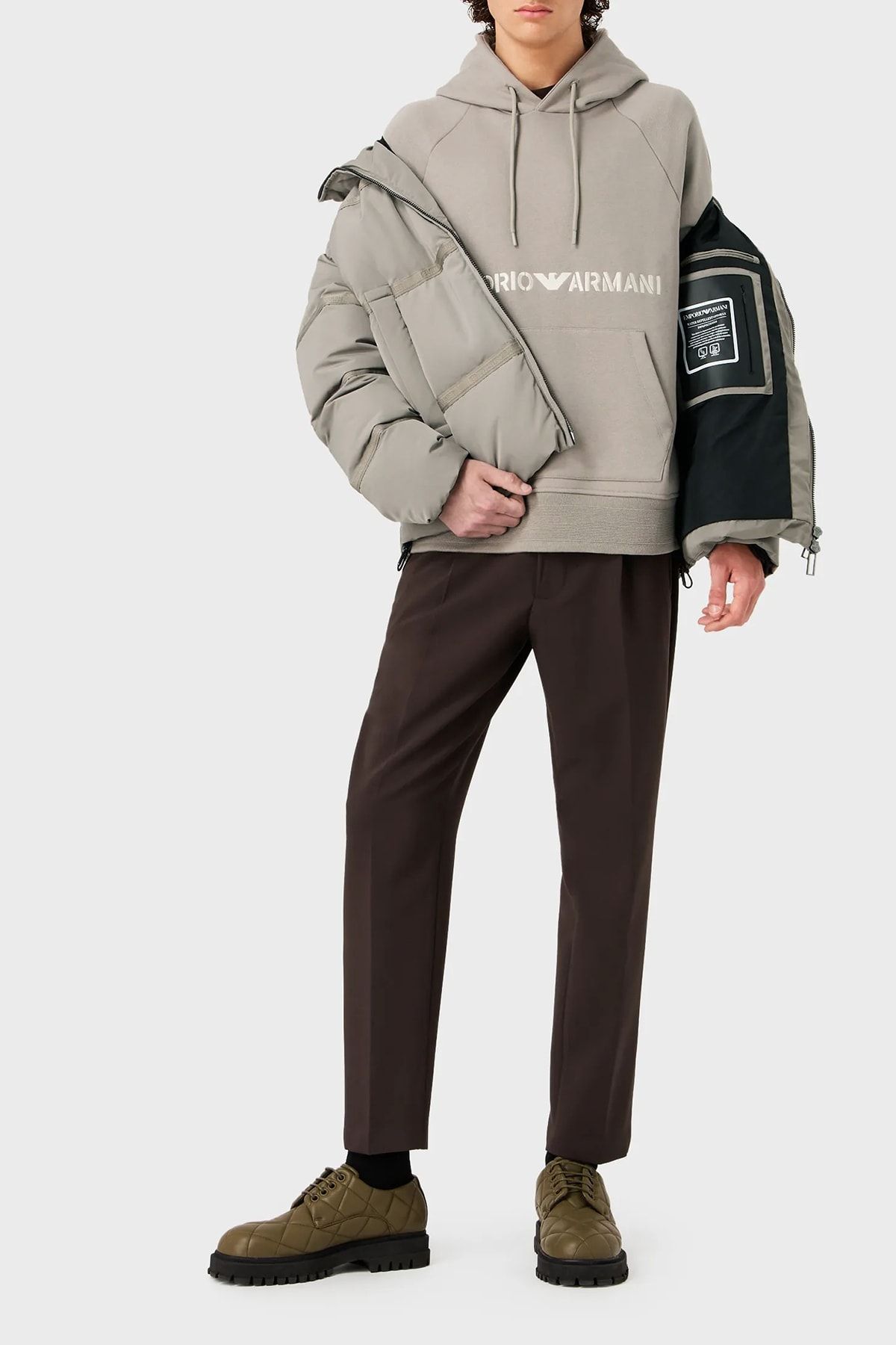 Armani 2025 bubble coat