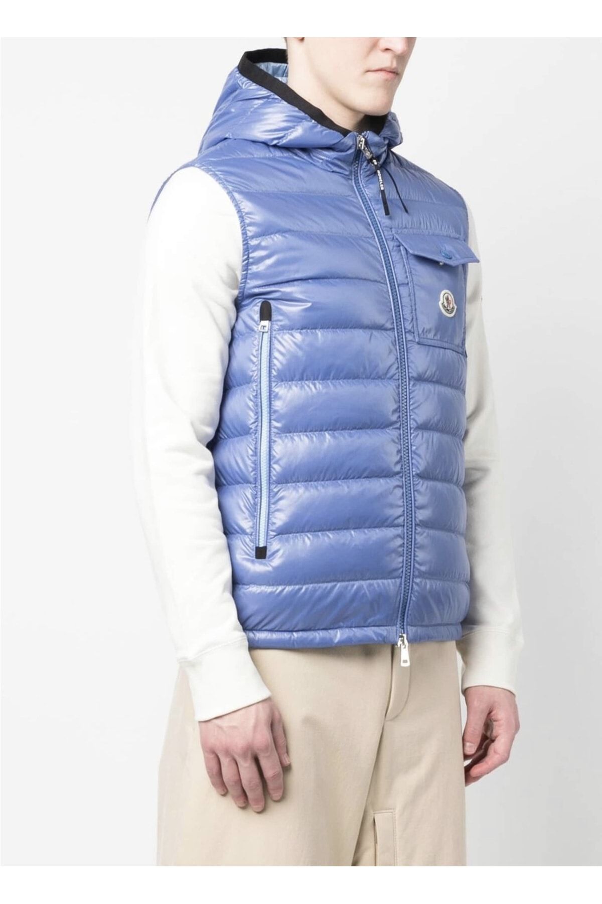 Moncler Vest Blue Regular fit Trendyol