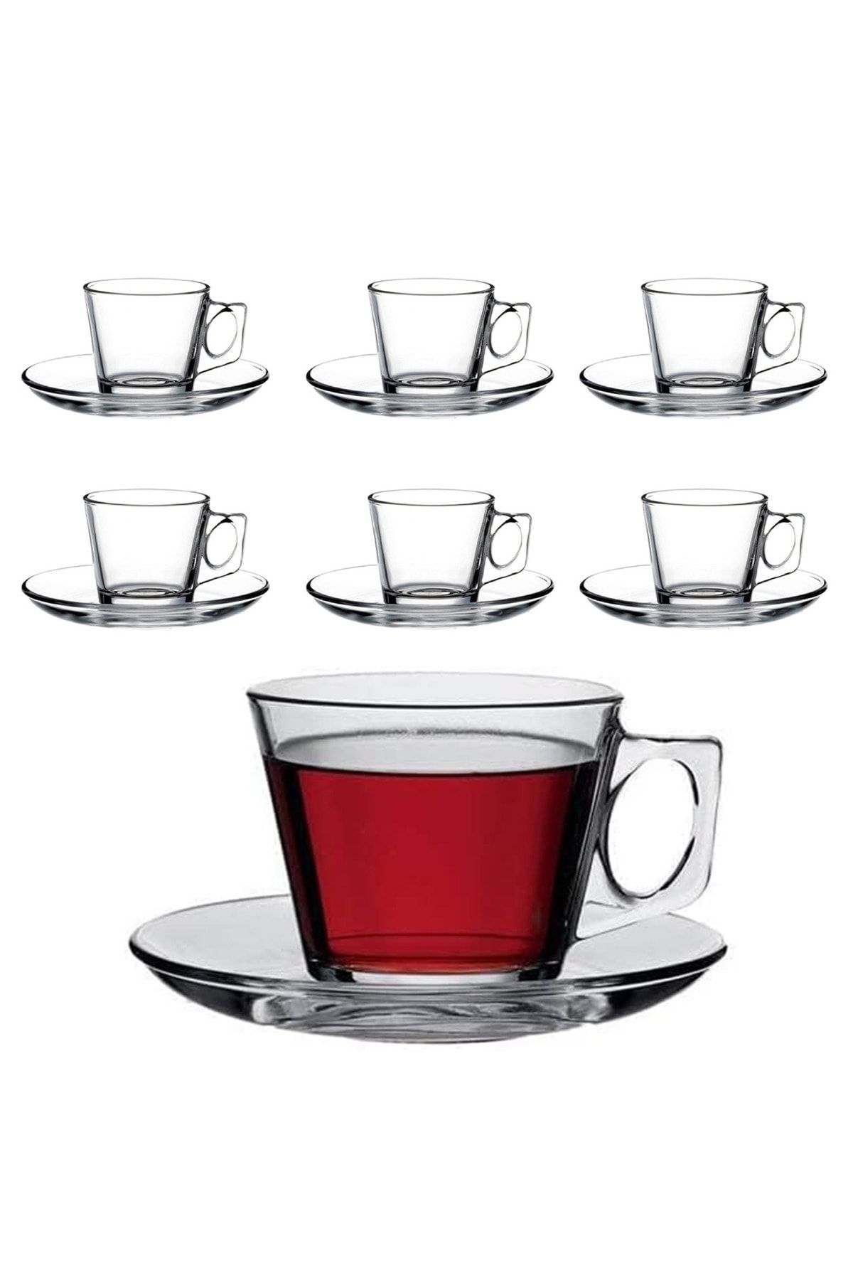 Pa abah e Vela Glass Tea Set for 6 Persons 12 Piece Tea Cups