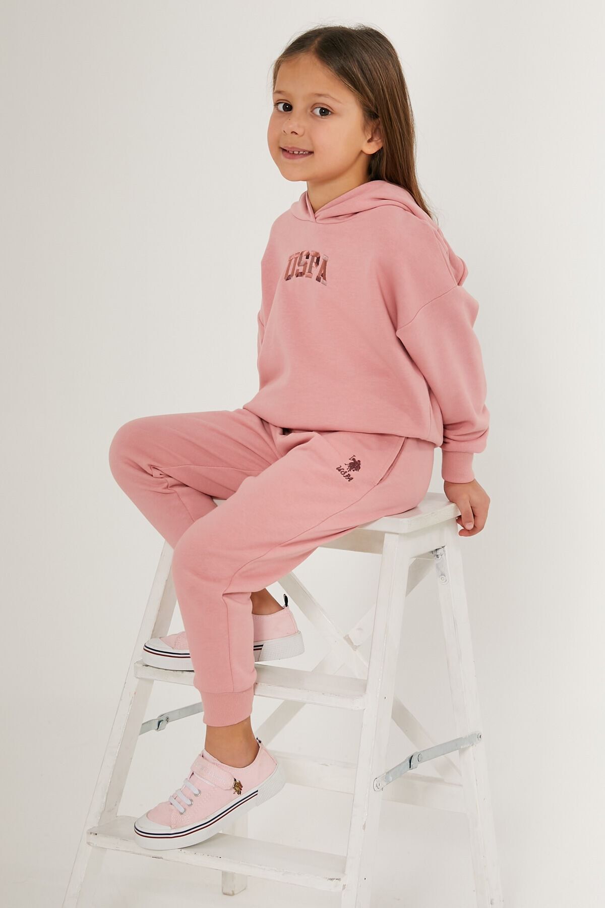 Pink polo tracksuit hotsell