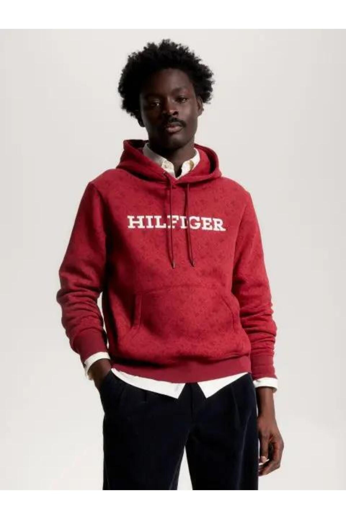 Hilfiger hot sale red sweatshirt