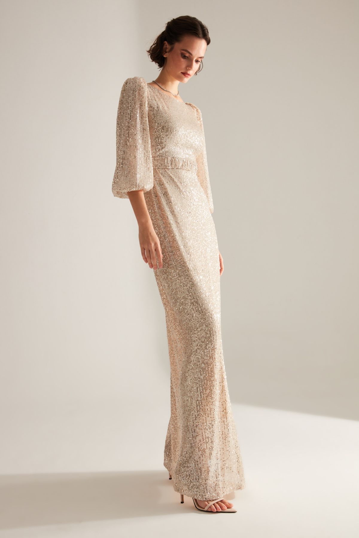 Gold sparkly sequin dress outlet