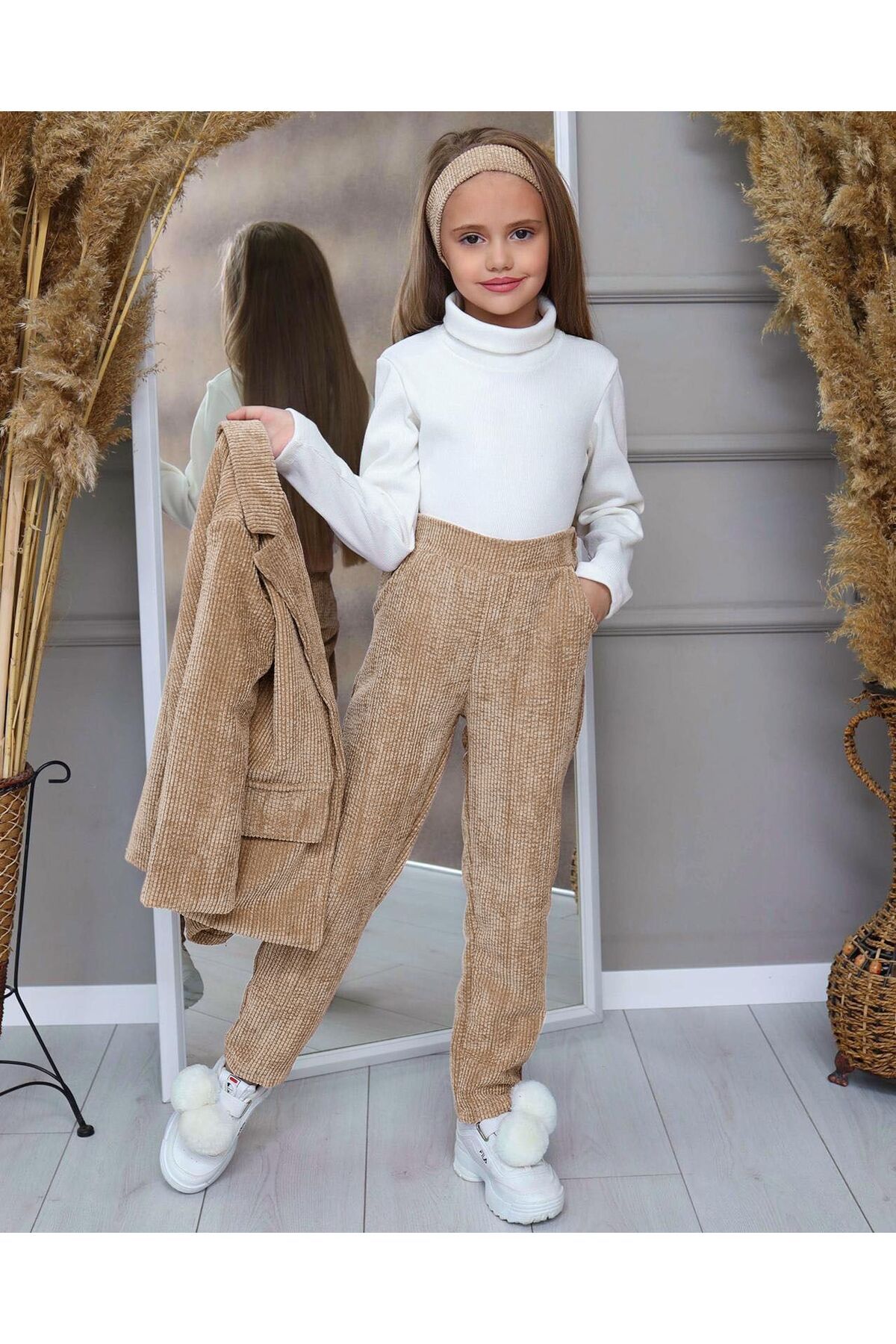 Kids Corduroy Jacket Trousers Girl s Suit Trendyol