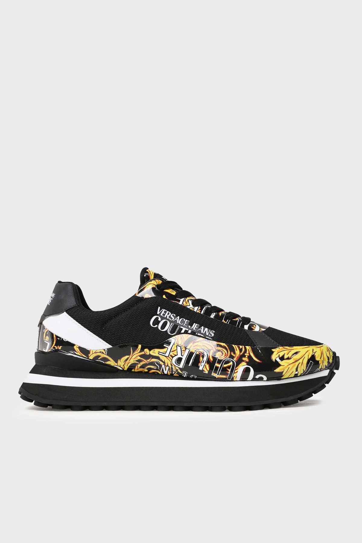 VERSACE JEANS COUTURE Baroque Patterned Sneaker Shoes Men s SHOES