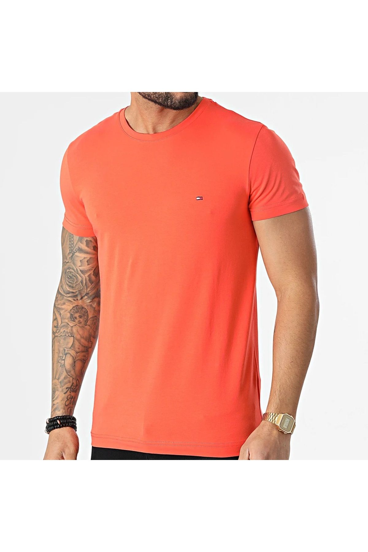 Tee shirt tommy hilfiger orange 2025