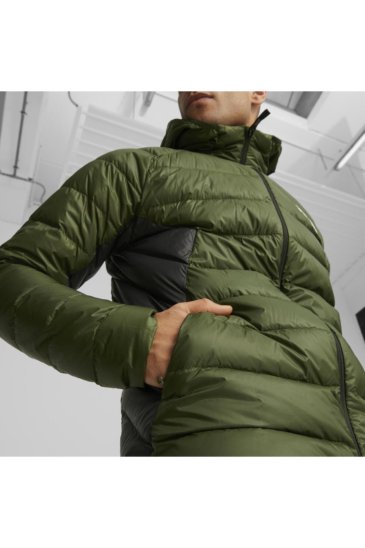 Puma olive green jacket hot sale