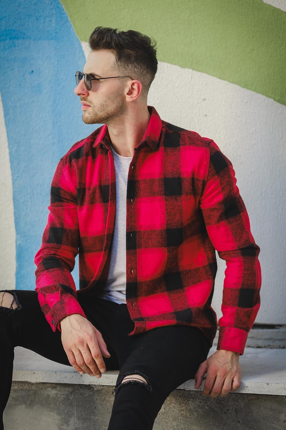 Slim fit lumberjack shirt sale