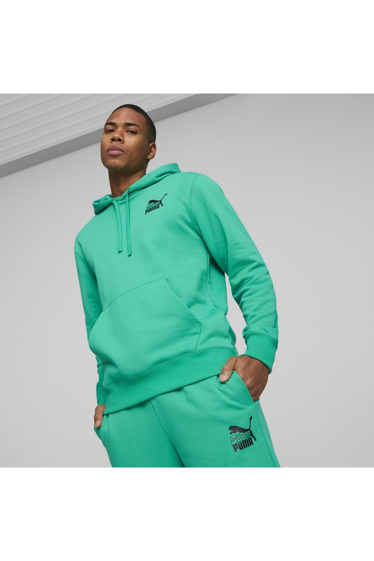 Green puma sweatshirt hotsell
