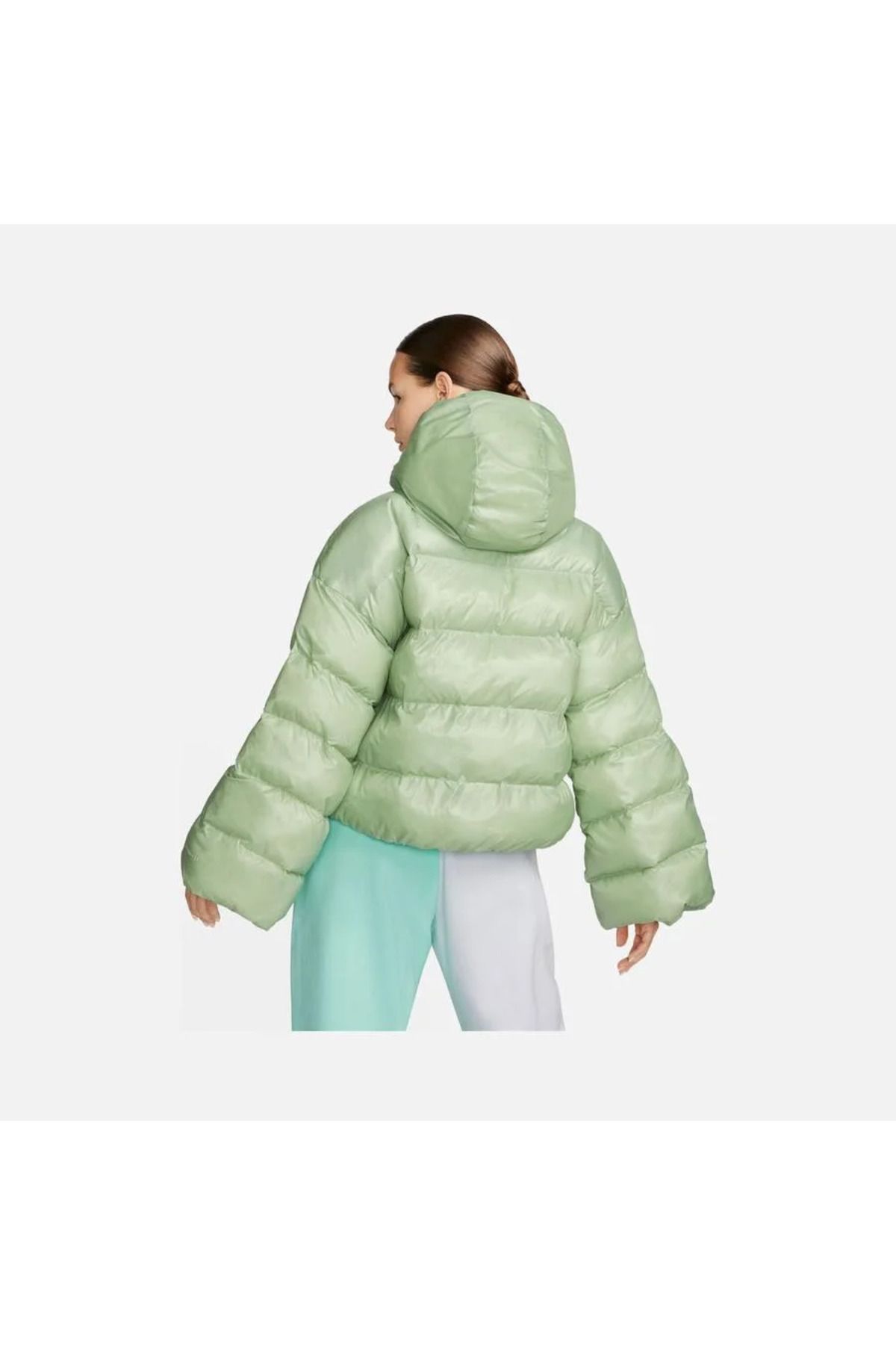 Women's synthetic city puffer jacket top