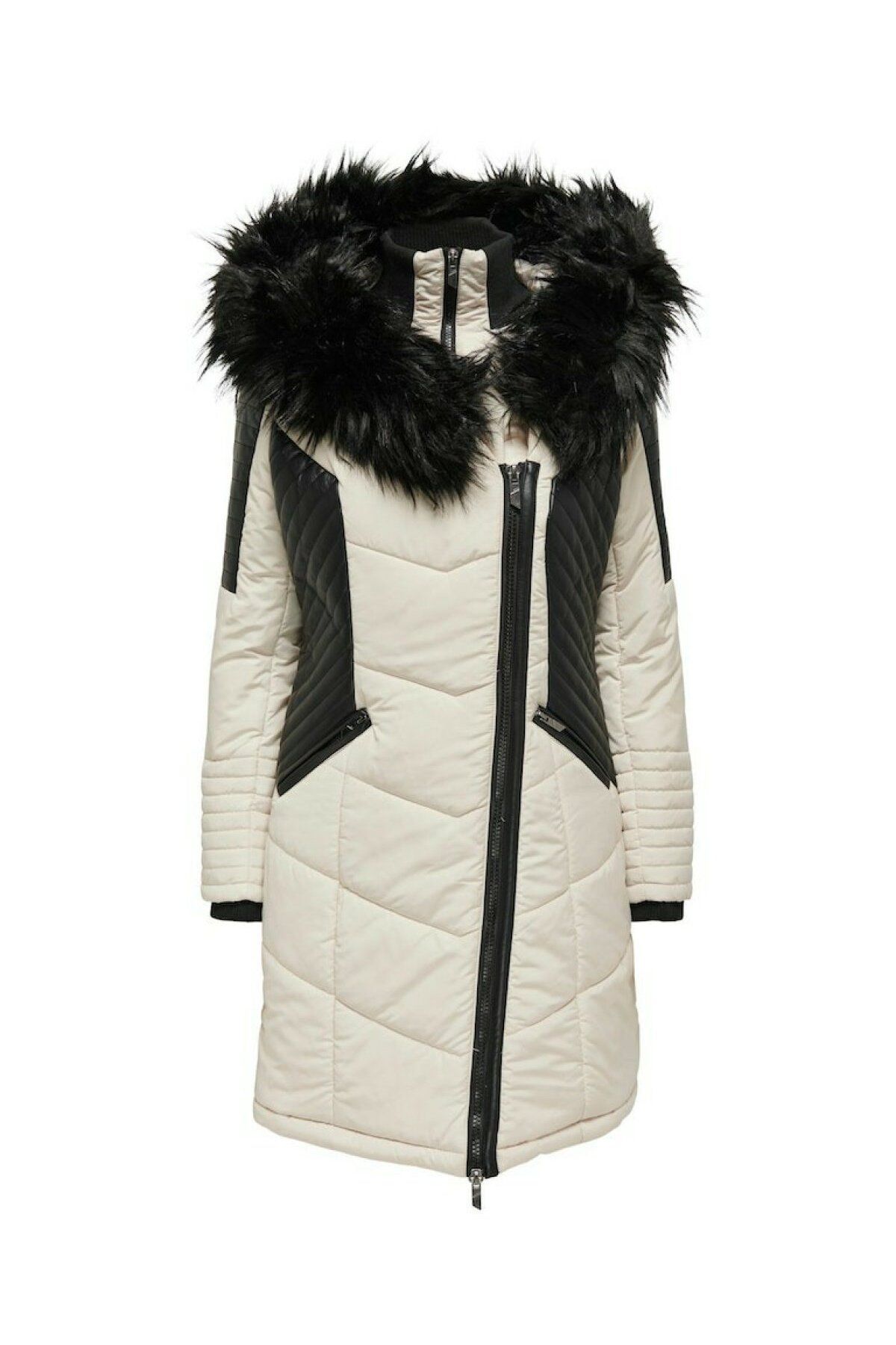 Only linette fur hood coat top
