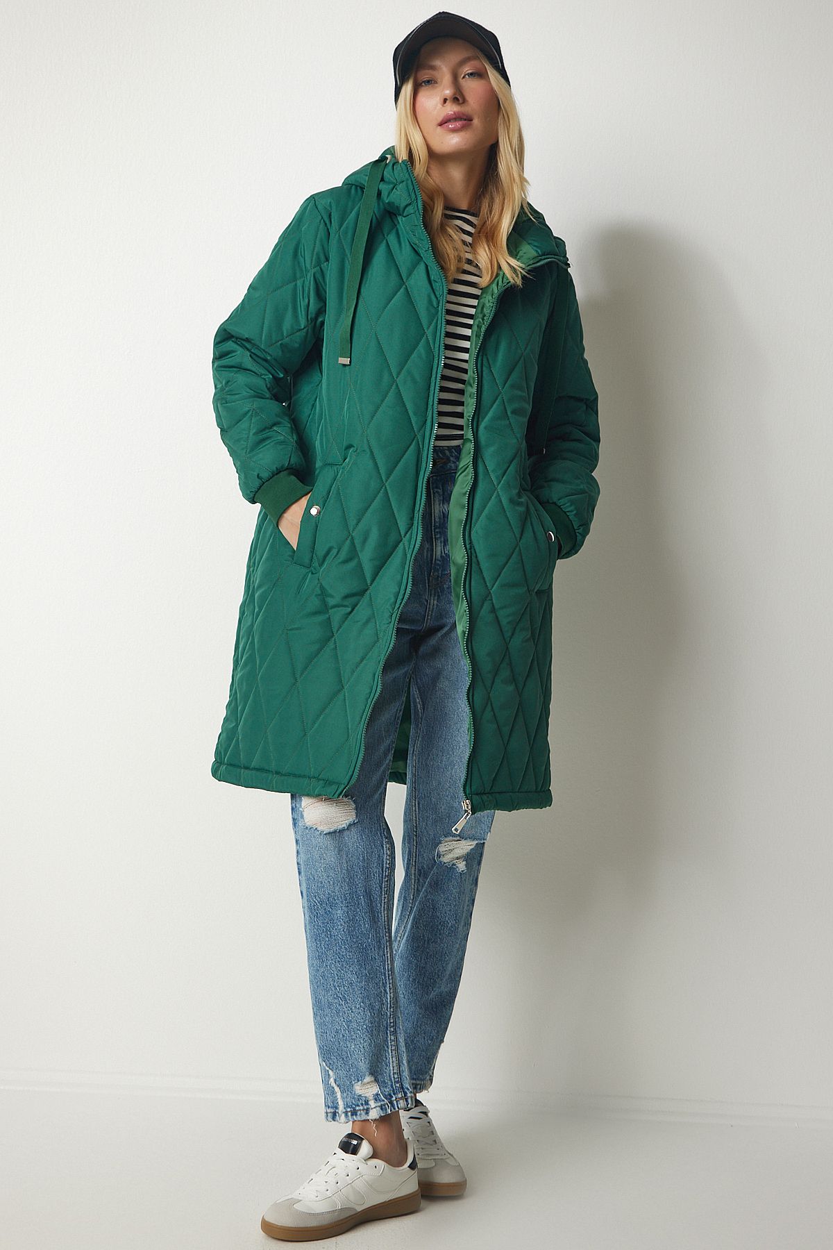 Happiness stanbul Winter Jacket Green Parka