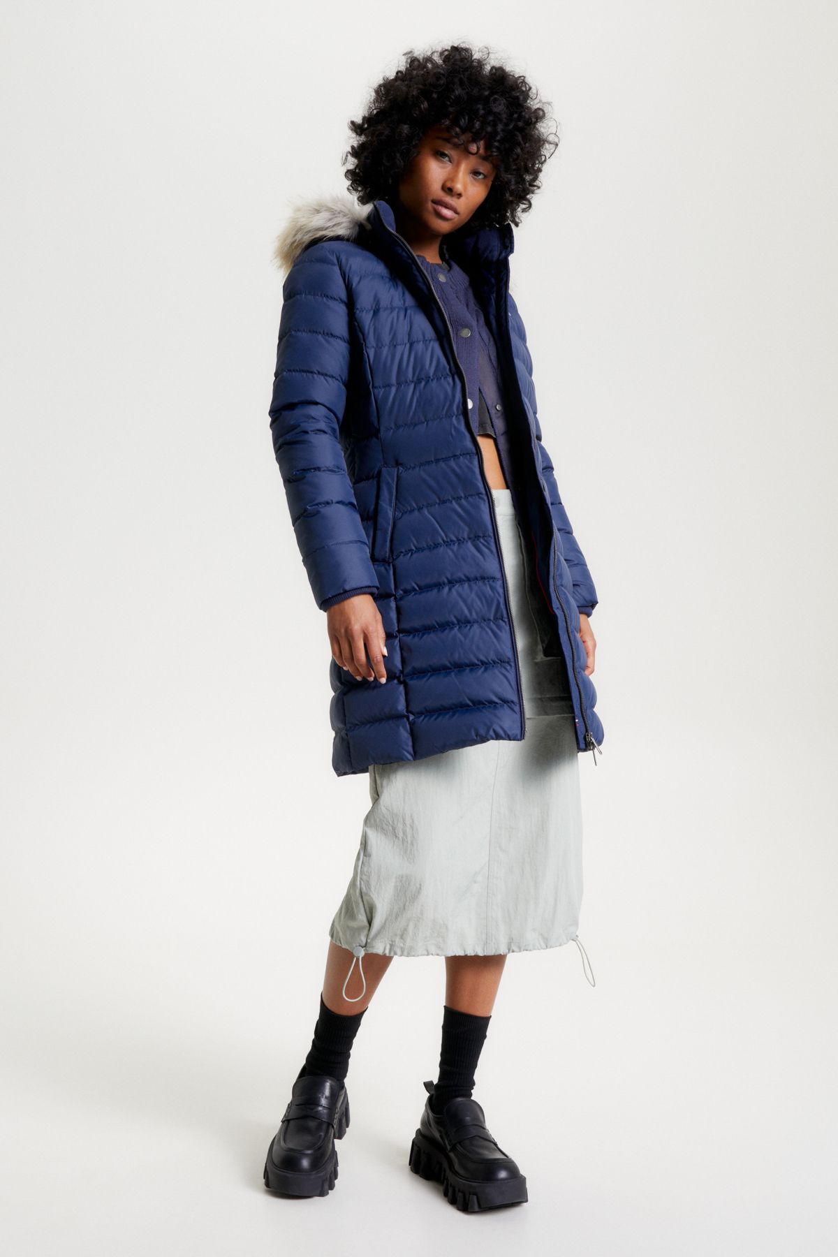 Tommy hilfiger hot sale longline coat