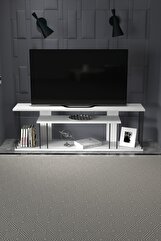Goldfalez Gzd Plus Duvar Raflı TV Ünitesi Suntalam Beyaz