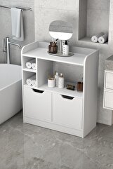 İlkal Çok Amaçlı Banyo Dolabı Beyaz 86 cm