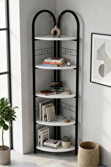 Metal Çiçeklik Kitaplık Beyaz 151 cm