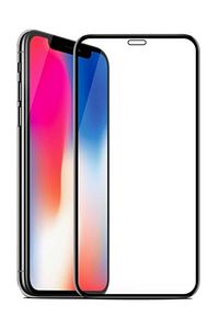iPhone X Uyumlu 6D Temperli Cam Full Ekran Koruyucu Siyah