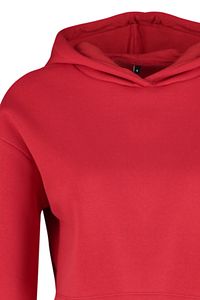 Trendyol Collection-Rotes, dickes Fleece innen, lockere Passform, kurzes Strick-Sweatshirt mit spanischen Ärmeln und Kapuze, TWOAW24SW00284 8