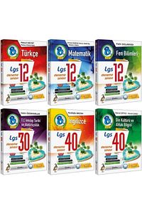 Lgs 8 Sınıf Deneme Türkçe-mat-fen-inkılap-ingilizce-din 6 Kitap Set