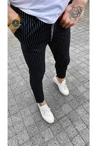Slim Fit Çizgili Jogger Pantolon