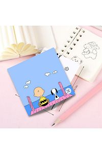 PastelSanat-Snoopy Peanuts Cartoon Memopad Notepad Notepad Memo Pad To do List 10x10 cm 1