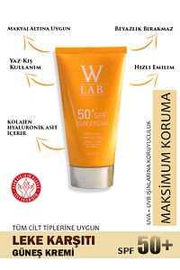 W-Lab Sun Cream 50+ SPF (Güneş Koruyucu)