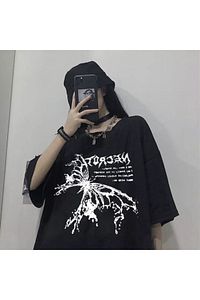 Dark Punk Butterfly Siyah Unisex T-shirt